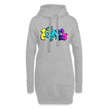 Graffiti-Stil Splash Hip Hop Farben Maler König - Hoodie-Kleid - Grau meliert - Vorne