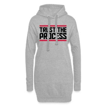 trust the process Zitat - Hoodie-Kleid - Grau meliert - Vorne