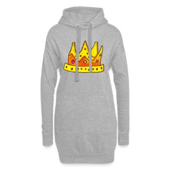 Crown King Queen Emperor Majesty Children Design - Sweat-shirt à capuche long Femme - gris chiné - Devant