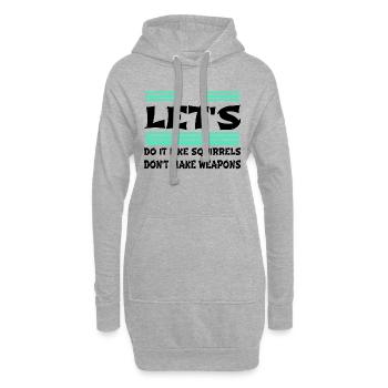 present statement funny sayings sayings quote - Hoodie-Kleid - Grau meliert - Vorne
