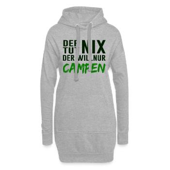 Camping Wohnwagen Camper lustige Sprüche - Hoodie-Kleid - Grau meliert - Vorne