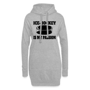 Wintersport Eishockey Eishockeyteam Geschenk - Hoodie-Kleid - Grau meliert - Vorne