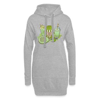 Padel Paddle Raquette Tennis Sport I Cadeau - Sweat-shirt à capuche long Femme - gris chiné - Devant