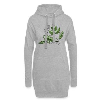 Liste - Sweat-shirt à capuche long Femme - gris chiné - Devant
