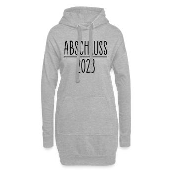 Abschluss 2023 Geschenk - Hoodie-Kleid - Grau meliert - Vorne