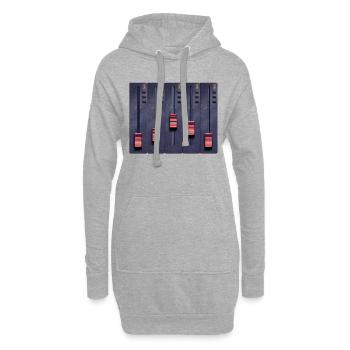 Musik, Musical, Noten - Hoodie-Kleid - Grau meliert - Vorne