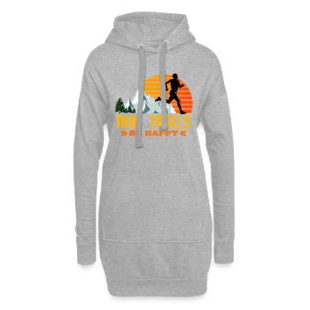 Trail Runner Running Jogging Jogger I Cadeau - Sweat-shirt à capuche long Femme - gris chiné - Devant