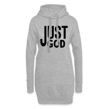 Dieu juste - Sweat-shirt à capuche long Femme - gris chiné - Devant