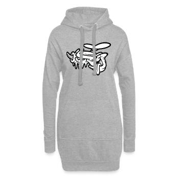 funny guy - Hoodie-Kleid - Grau meliert - Vorne