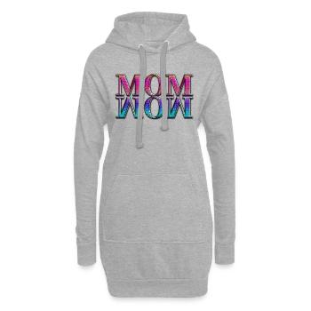 Mama Mama Wow Muttertag Lustig Niedlich Familie Mutter - Hoodie-Kleid - Grau meliert - Vorne