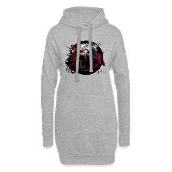 Tirol Design mit Adler für Tiroler und Tirolerinne - Hoodie-Kleid - Grau meliert - Vorne