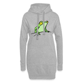 Frosch - Hoodie-Kleid - Grau meliert - Vorne