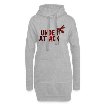 Unter Beschuss - Hoodie-Kleid - Grau meliert - Vorne