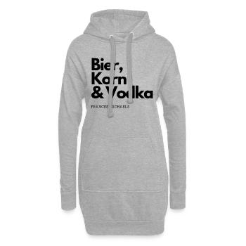 Bier, Korn & Vodka - Hoodie-Kleid - Grau meliert - Vorne