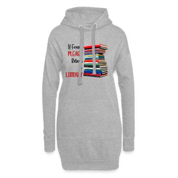 Wenn gefunden, bitte zurück zur Bibliothek - Hoodie-Kleid - Grau meliert - Vorne
