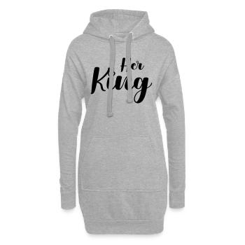 her king - Hoodie-Kleid - Grau meliert - Vorne
