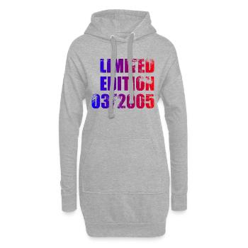 20e anniversaire Edition Limitée 03/2005 - Sweat-shirt à capuche long Femme - gris chiné - Devant