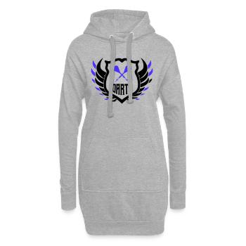 darts crest - Hoodie-Kleid - Grau meliert - Vorne