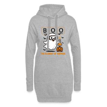 Halloween Geist Wissenschaftler Lustiger Lehrer Und Kinder - Hoodie-Kleid - Grau meliert - Vorne