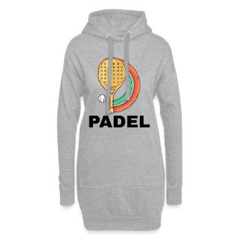 Ich kann kein Padel haben - Hoodie-Kleid - Grau meliert - Vorne