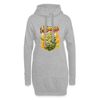 Mimosa-Graffiti-Druck - Hoodie-Kleid - Grau meliert - Vorne