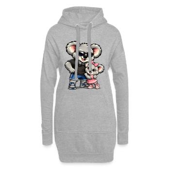 Cute Koala – Big Brother - Hoodie Dress - heather grey - Front