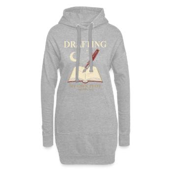 Eigenen Plot unter Mondschein - Hoodie-Kleid - Grau meliert - Vorne