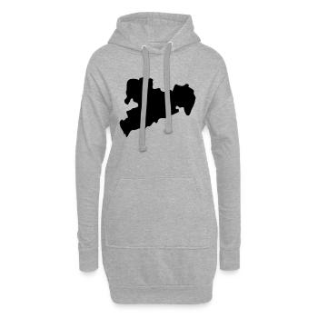 sachsen - Hoodie-Kleid - Grau meliert - Vorne