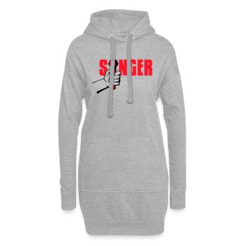 singer - Hoodie-Kleid - Grau meliert - Vorne