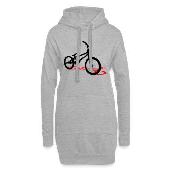 BMX - Sweat-shirt à capuche long Femme - gris chiné - Devant