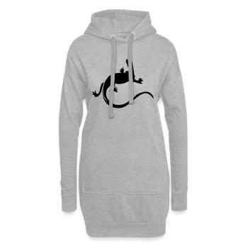 echse - Hoodie-Kleid - Grau meliert - Vorne