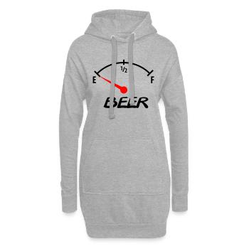 beer - Hoodie-Kleid - Grau meliert - Vorne
