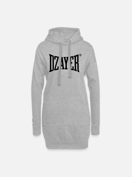 Dzayer - Sweat-shirt à capuche long Femme - gris chiné