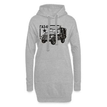 GAZ 69 Russischer Jeep - Hoodie-Kleid - Grau meliert - Vorne