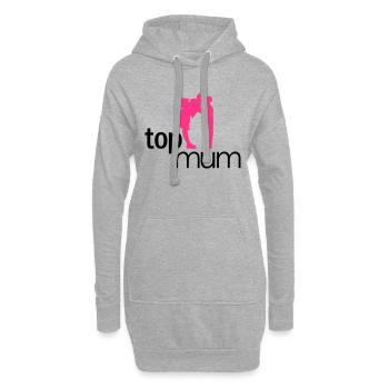 Top Mum - mothers day, muttertag - Hoodie-Kleid - Grau meliert - Vorne