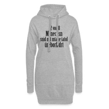 12von8 - Mathe - Hoodie-Kleid - Grau meliert - Vorne