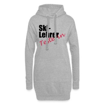 Ski Lehrer Testerin - Hoodie-Kleid - Grau meliert - Vorne