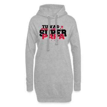 TU vaS être un super PAPA - Sweat-shirt à capuche long Femme - gris chiné - Devant