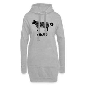 Nur die dümmsten Kälber wählen ihre Metzger selber - Hoodie-Kleid - Grau meliert - Vorne