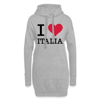 I Love Italia - Hoodie-Kleid - Grau meliert - Vorne