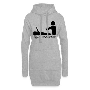 lightoperator_text - Hoodie-Kleid - Grau meliert - Vorne