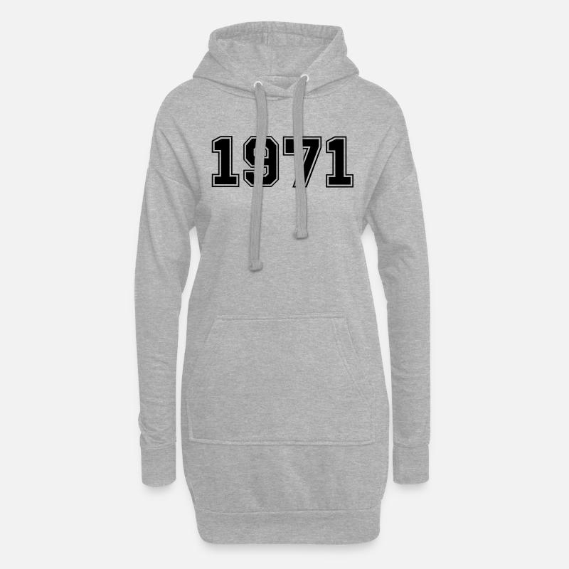 1971 - Hoodie-Kleid - Grau meliert