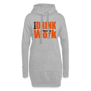 alkohol - Hoodie-Kleid - Grau meliert - Vorne