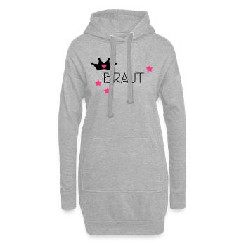 Junggesellinnenabschied BRAUT - Hoodie-Kleid - Grau meliert - Vorne