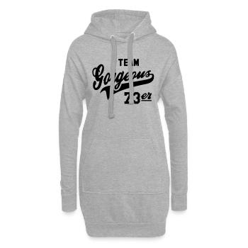 ÉQUIPE magnifique 73 - 1973 Anniversaire - Sweat-shirt à capuche long Femme - gris chiné - Devant