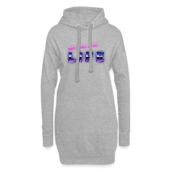 80er 80s Best Time Of My Life - Hoodie-Kleid - Grau meliert - Vorne
