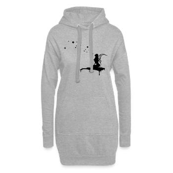 fairy, pixi, elf, star - Hoodie-Kleid - Grau meliert - Vorne