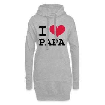I Love Papa ! - Hoodie-Kleid - Grau meliert - Vorne