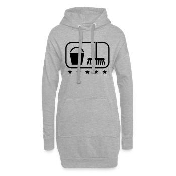 putzen_icon_po1 - Hoodie-Kleid - Grau meliert - Vorne