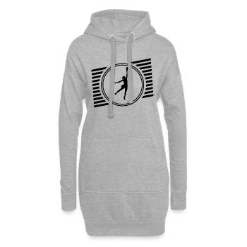 Basketballerin - Hoodie-Kleid - Grau meliert - Vorne